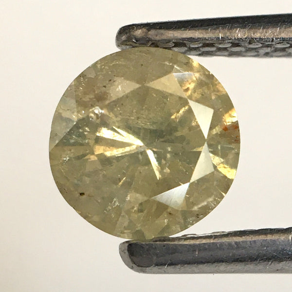 0.60 Ct Natural Fancy Yellow Diamond 5.50 mm X 3.60 mm Round Yellow Color Loose Diamonds, Brilliant Cut Natural Loose Diamond SJ22/01