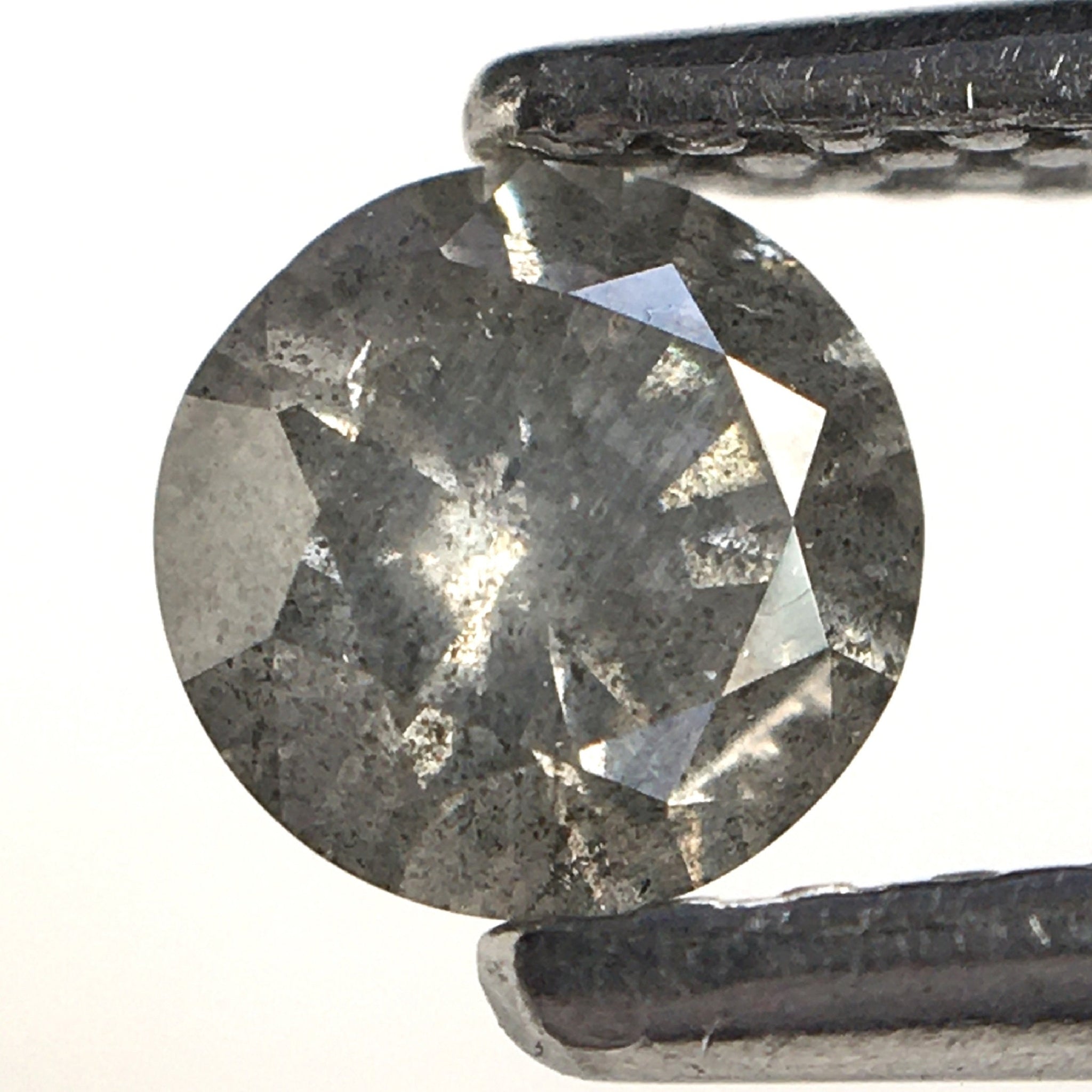0.30 Ct Salt and pepper natural loose diamond 4.40 mm x 2.70 mm, Round brilliant cut diamond best for engagement rings and jewellery SJ22/12