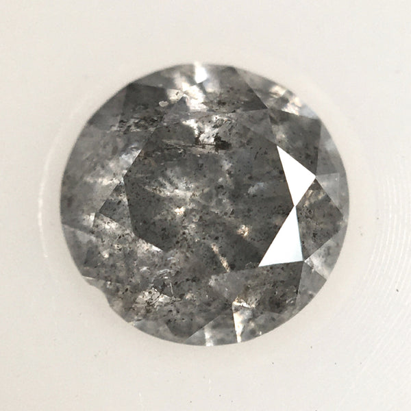0.34 Ct Round brilliant cut Natural loose diamond 4.40 mm x 2.90 mm, Salt and pepper loose diamond best for engagement rings SJ22/11