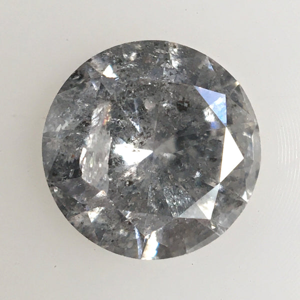 0.39 Ct Natural loose diamond 5.00 mm x 2.28 mm, Round Brilliant cut grey salt and pepper, Natural loose diamond round brilliant cut SJ22/35