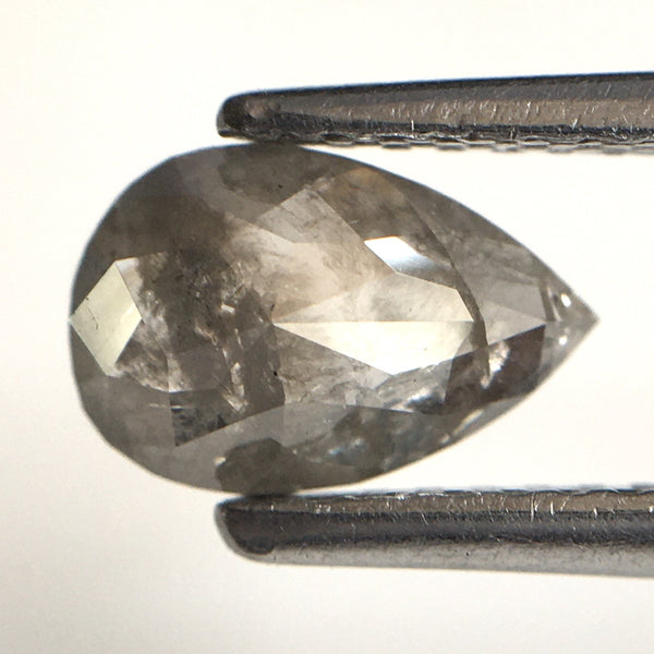 0.65 Ct Natural Loose Diamond Dark Grey Color Pear Cut, 7.90 mm X 5.30 mm x 2.10 mm Excellent Natural Loose Diamond for Jewellery SJ23/15