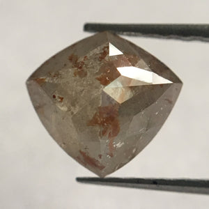 1.44 Ct Gray Brown color Geometric Shape Rose Cut Natural loose Diamond, 7.30 mm X 7.70 mm x 3.60 mm Diamond for engagement ring SJ27/21