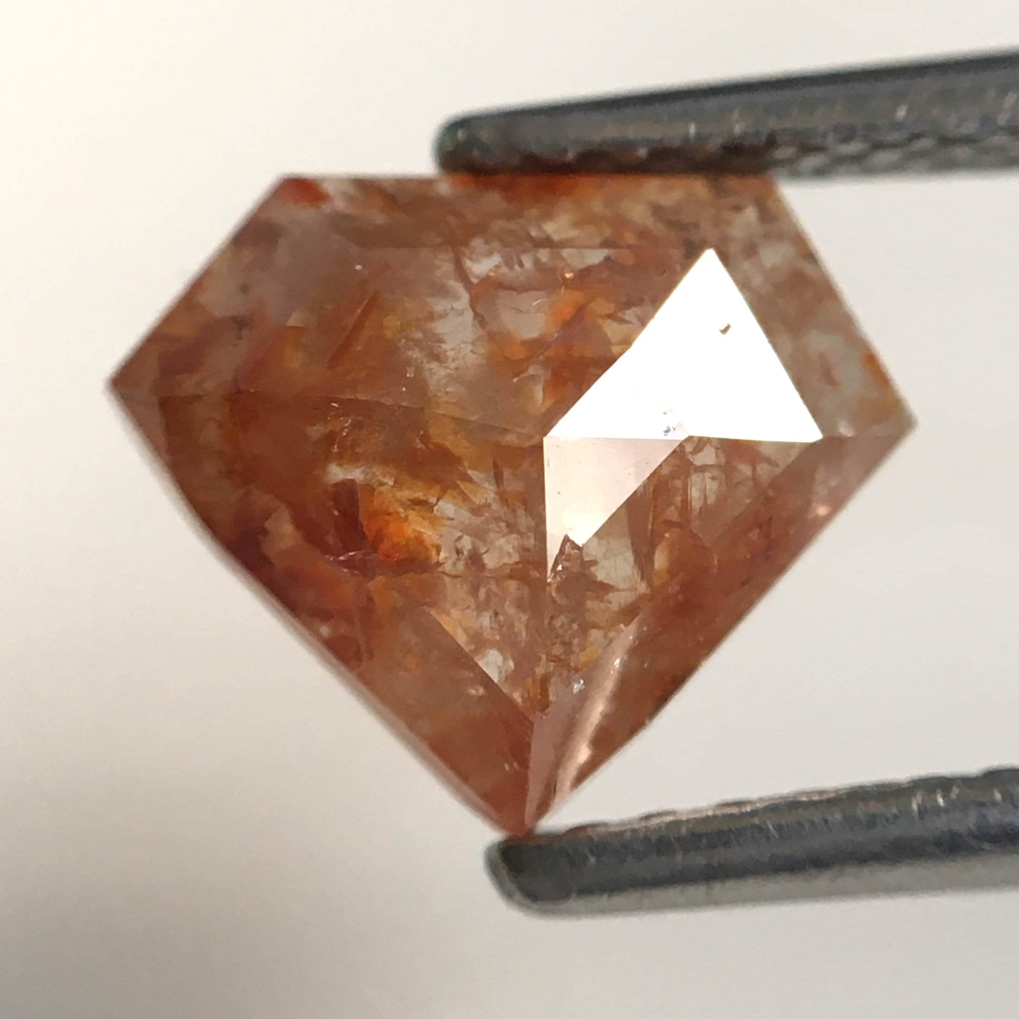 Natural Loose Diamond 1.40 Ct 7.25 mm X 8.90 mm x 2.70 mm Fancy reddish Brown Geometric shape Diamond, Fancy reddish Brown Diamond SJ27/07