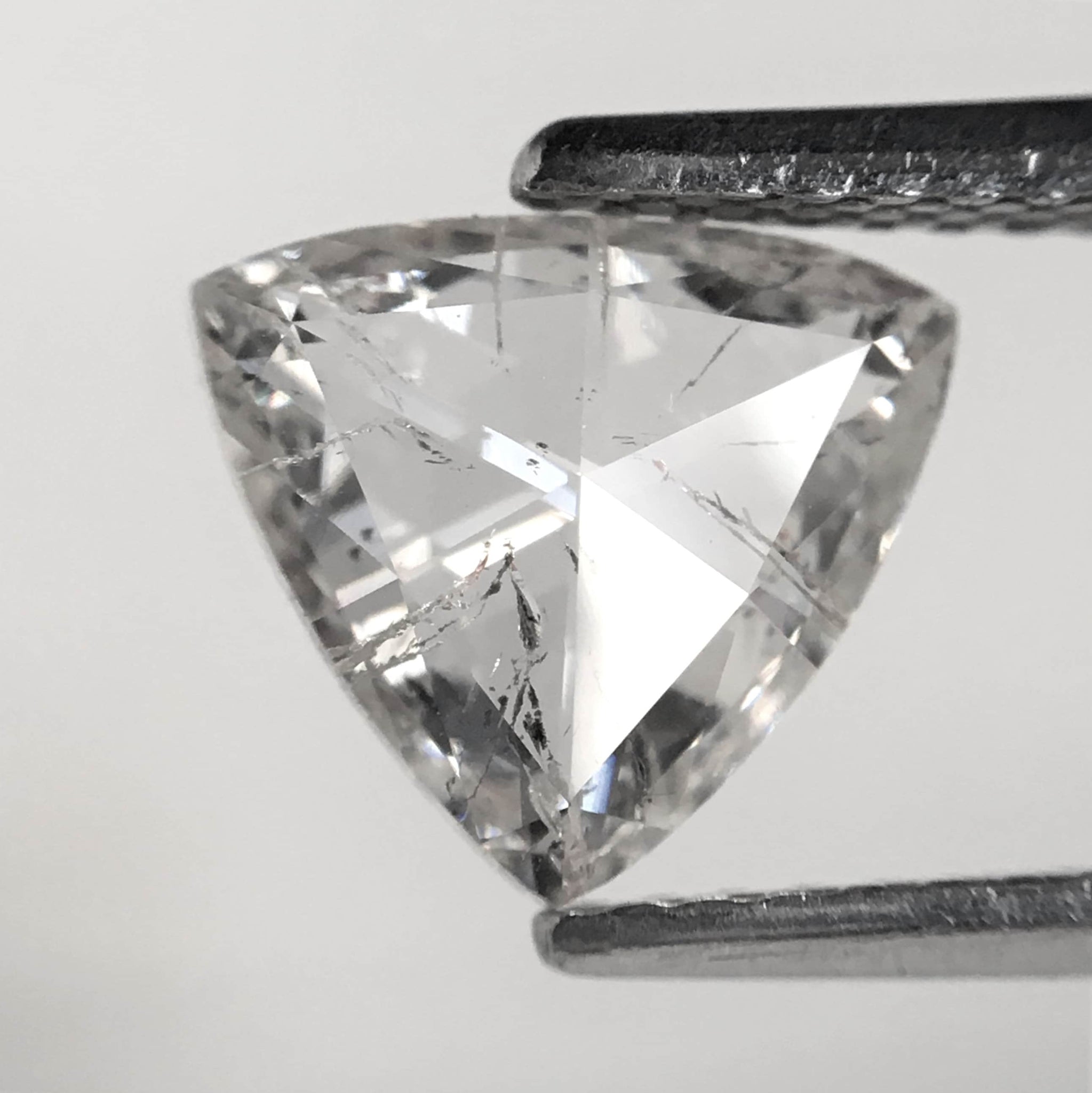 1.25 Ct Triangle Shape White Natural Loose Diamond, 7.27 x 8.06 x 2.80 mm Triangle Shape Rose Cut Diamond SJ39/51