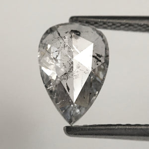 1.46 Ct White Color Pear Shape Natural Diamond, 9.44 MM x 6.37 MM x 2.91 MM Rose cut Pear Antique Loose Diamond, SJ81-02