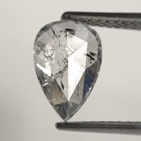 1.46 Ct White Color Pear Shape Natural Diamond, 9.44 MM x 6.37 MM x 2.91 MM Rose cut Pear Antique Loose Diamond Diamond SJ81-02