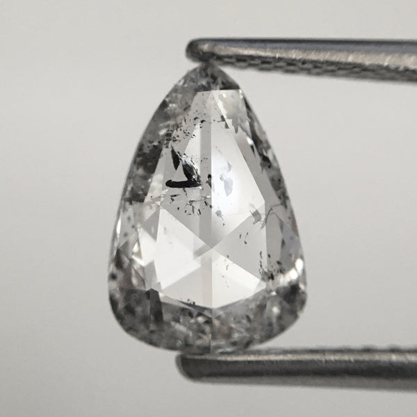 1.09 Ct White Color Pear Shape Natural Diamond, 9.13 mm x 6.35 mm x 2.10 mm Rose cut Pear Antique Loose Diamond Diamond SJ81-05