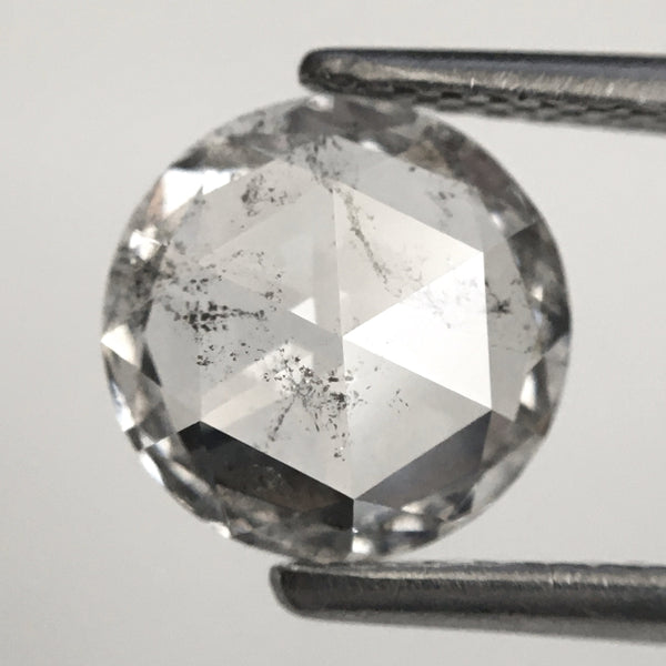 1.07 Ct White round rose cut natural loose diamond, 7.79 mm x 2.24 mm i1 clarity Full cut Natural Loose Diamond For Jewelry SJ81-06