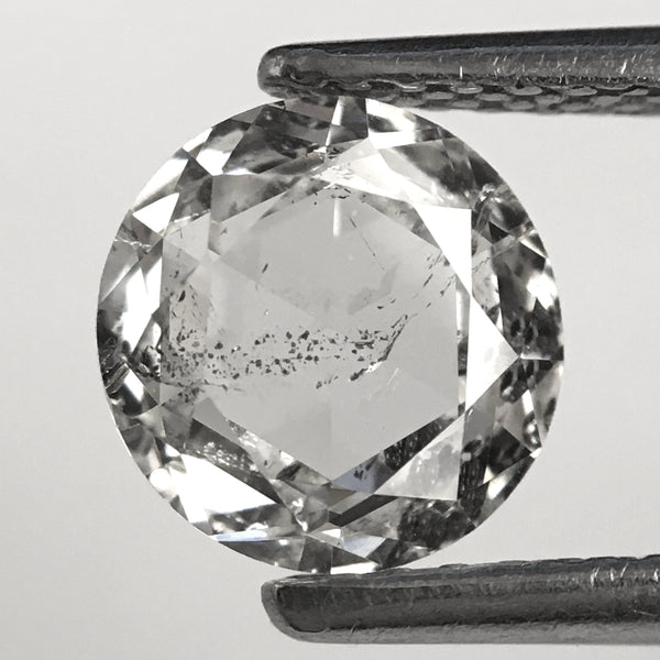1.08 Ct White round rose cut natural loose diamond, 6.71 mm x 2.67 mm i1 clarity Full cut Natural Loose Diamond For Jewelry SJ81-08