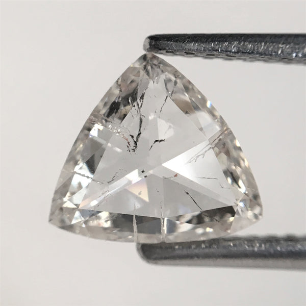 1.25 Ct Triangle Shape White Natural Loose Diamond, 7.27 x 8.06 x 2.80 mm Triangle Shape Rose Cut Diamond SJ39/51