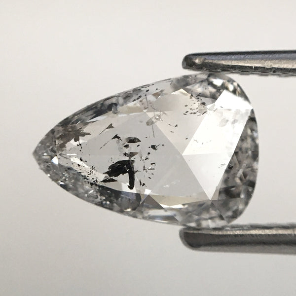 1.09 Ct White Color Pear Shape Natural Diamond, 9.13 mm x 6.35 mm x 2.10 mm Rose cut Pear Antique Loose Diamond Diamond SJ81-05