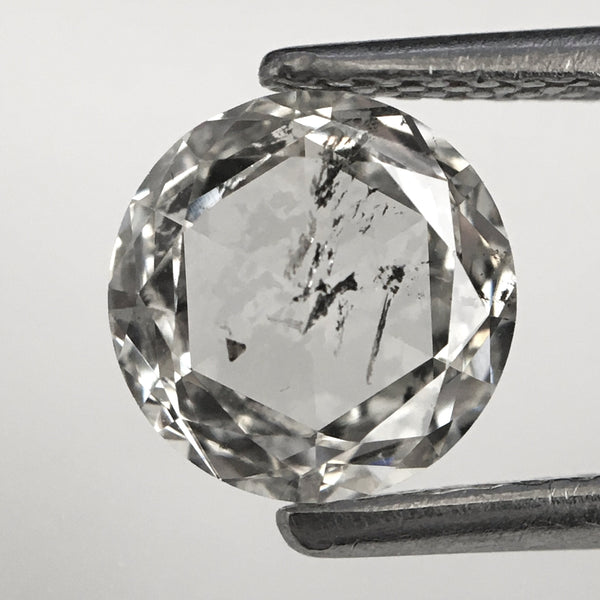 1.04 Ct White round rose cut natural loose diamond, 6.97 mm x 2.55 mm i1 clarity Full cut Natural Loose Diamond For Jewelry SJ81-07