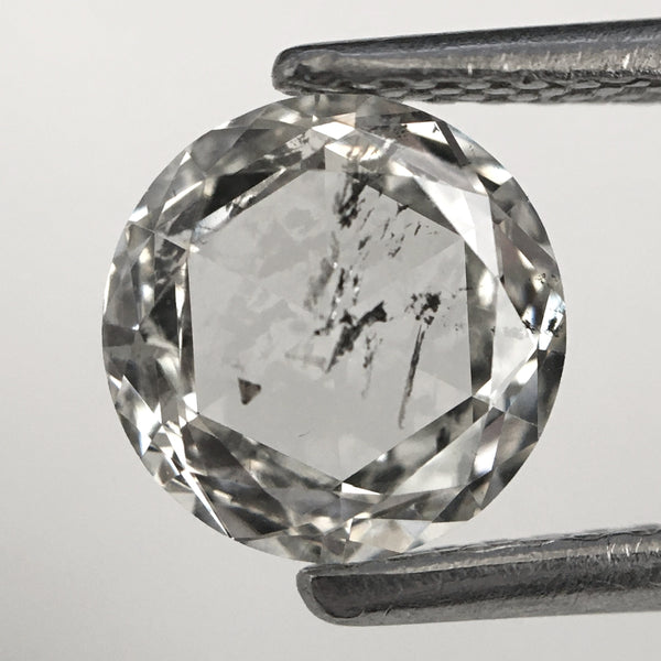 1.04 Ct White round rose cut natural loose diamond, 6.97 mm x 2.55 mm i1 clarity Full cut Natural Loose Diamond For Jewelry SJ81-07