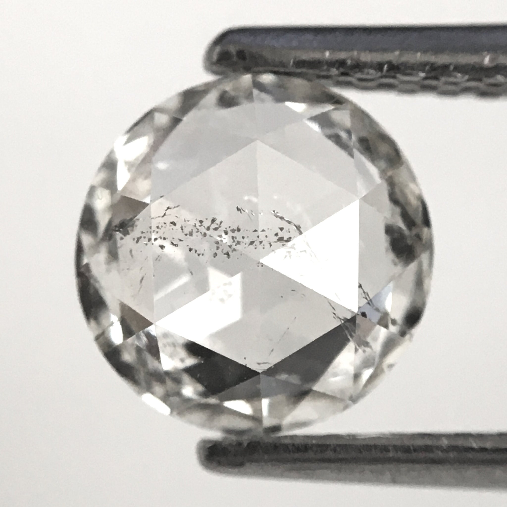 1.08 Ct White round rose cut natural loose diamond, 6.71 mm x 2.67 mm i1 clarity Full cut Natural Loose Diamond For Jewelry SJ81-08