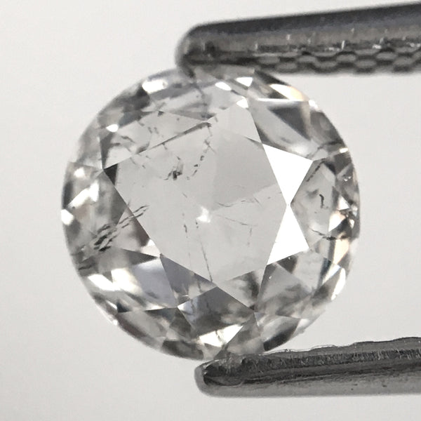 0.98 Ct White round rose cut natural loose diamond, 5.99 mm x 2.96 mm i1 clarity Full cut Natural Loose Diamond For Jewelry SJ81-10