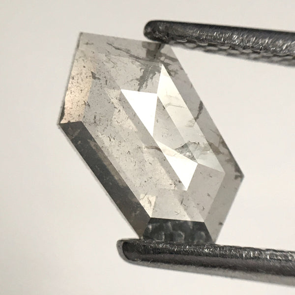 0.74 Ct Natural Loose Diamond Hexagon Shape Salt and Pepper 9.24 x 5.09 x 1.49 mm, Slice Hexagon Shape Natural loose diamond SJ83-49