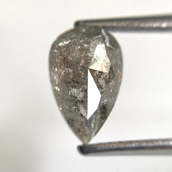 2.09 Ct Pear Shape Natural Loose Diamond Fancy Color, 9.61 x 6.15 x 4.10 mm Rose Cut Flat-Back Pear Shape Natural Diamond SJ86-15