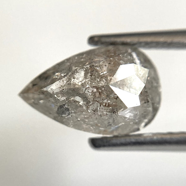 2.09 Ct Pear Shape Natural Loose Diamond Fancy Color, 9.61 x 6.15 x 4.10 mm Rose Cut Flat-Back Pear Shape Natural Diamond SJ86-15
