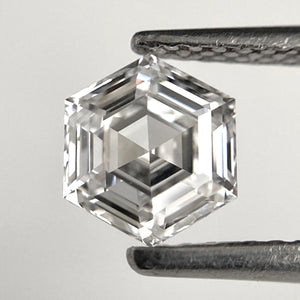 1.01 Ct Lab Grown Diamond, Hexagonal Shape White Color Diamond, 6.58 x 5.71 x 3.50 mm, E/F Color VS1 Clarity Dimond Lab Stone LGD-01