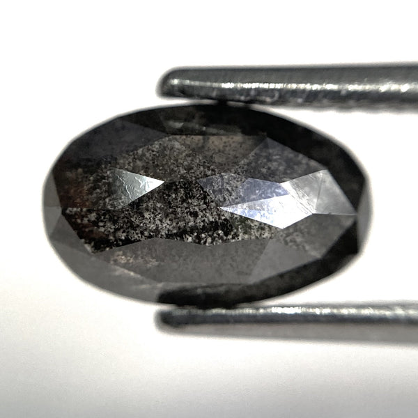 1.62 Ct Natural loose diamond Oval Shape Salt and Pepper, 9.45 x 5.91 x 3.03 mm Full-Cut Oval shape natural loose diamond SJ87-02