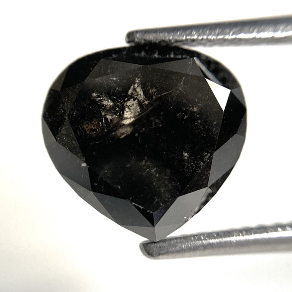 4.25 Ct Pear Shape natural loose diamond, salt and pepper diamond, 9.61 x 10.03 x 5.45 mm Full-Cut pear shape natural diamond SJ87-13
