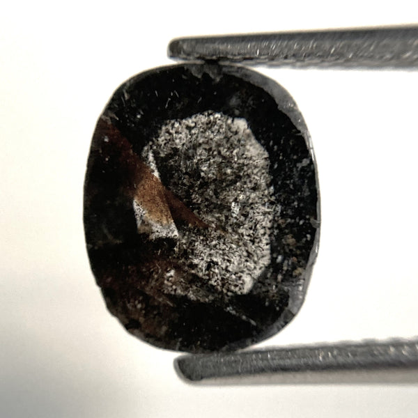 2.04 Ct Natural loose diamond Oval Shape Salt and Pepper, 9.11 x 7.48 x 3.31 mm Rose-Cut Oval shape natural loose diamond SJ87-16