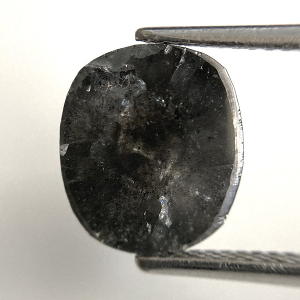 4.38 Ct Natural loose diamond Oval Shape Salt and Pepper, 10.87 x 9.42 x 4.57 mm Rose-Cut Oval shape natural loose diamond SJ87-33