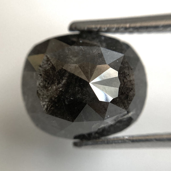 4.21 Ct Natural loose diamond Oval Shape Salt and Pepper, 10.95 x 9.39 x 4.37 mm Rose-Cut Oval shape natural loose diamond SJ87-34