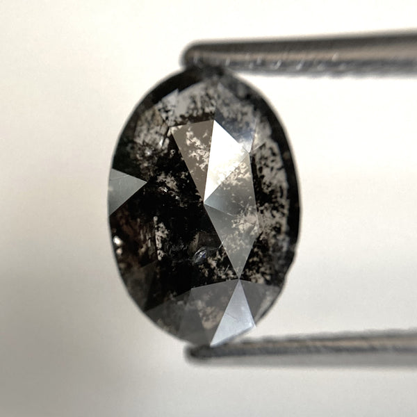 1.86 Ct Natural loose diamond Oval Shape Salt and Pepper, 9.59 x 6.71 x 3.23 mm Full-Cut Oval shape natural loose diamond SJ87-06