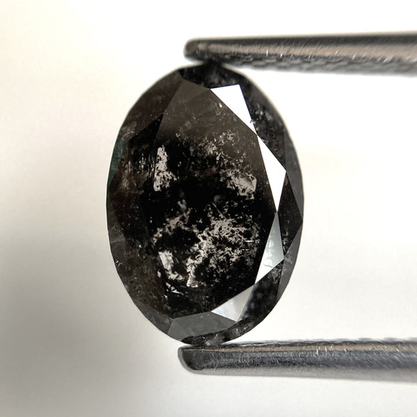1.86 Ct Natural loose diamond Oval Shape Salt and Pepper, 9.59 x 6.71 x 3.23 mm Full-Cut Oval shape natural loose diamond SJ87-06