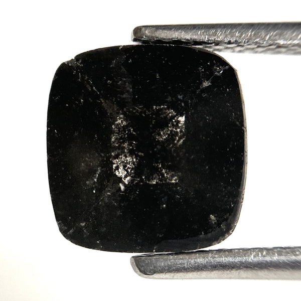 2.47 Ct Cushion Shape Natural Black Salt and Pepper Loose Diamond, 7.94 mm x 7.67 mm x 3.89 mm Natural Cushion Shape Diamond, SJ87-61