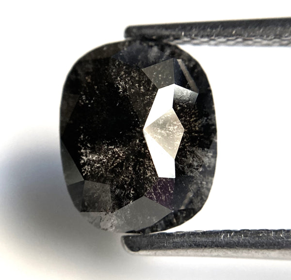 1.69 Ct Natural loose diamond Oval Shape Salt and Pepper, 8.86 mm x 7.21 mm x 2.93 mm Full Rose-Cut Oval shape natural loose diamond SJ87-63