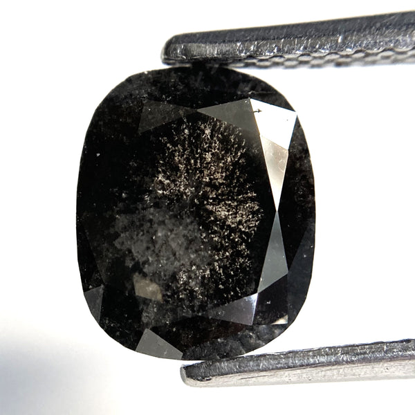 1.69 Ct Natural loose diamond Oval Shape Salt and Pepper, 8.86 mm x 7.21 mm x 2.93 mm Full Rose-Cut Oval shape natural loose diamond SJ87-63