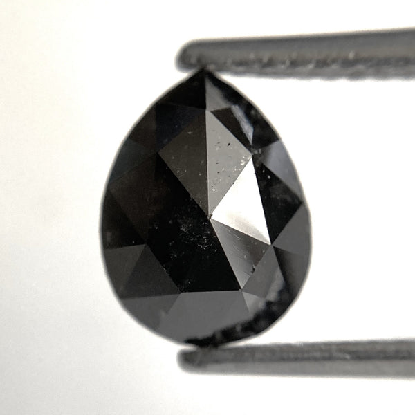 1.72 Ct Pear Shape natural loose diamond, Black pear diamond, 8.32 mm x 6.43 mm x 3.73 mm Full-cut pear shape natural diamond SJ87-71