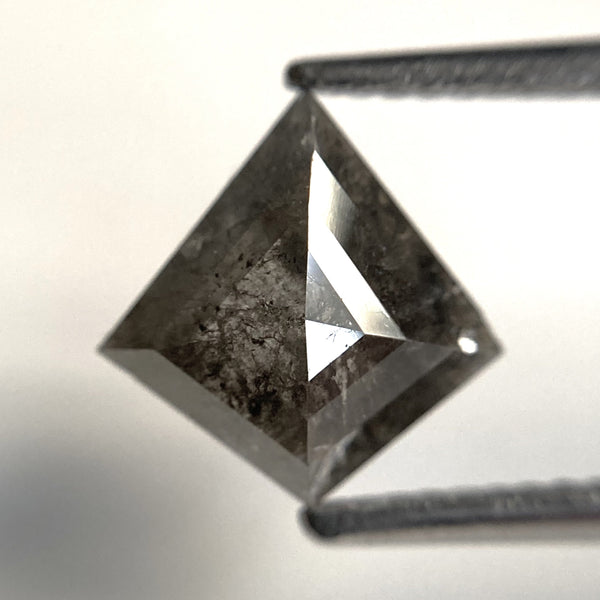 1.50 Ct Kite Shape Salt and Pepper Natural Loose Diamond, 9.65 x 9.51 x 2.78 mm Geometric shape natural diamond for ring SJ87-20