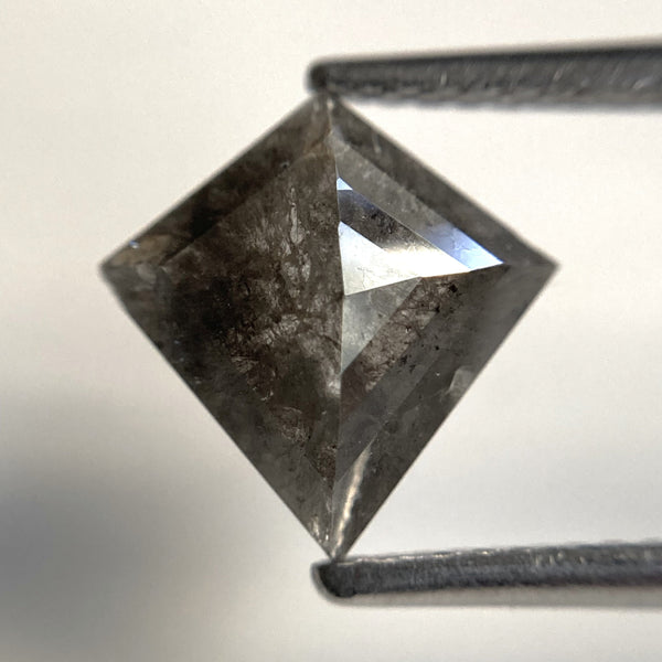 1.50 Ct Kite Shape Salt and Pepper Natural Loose Diamond, 9.65 x 9.51 x 2.78 mm Geometric shape natural diamond for ring SJ87-20