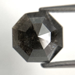 2.84 Ct Salt and Pepper Natural Loose Diamond Fancy Shape, 8.96 mm x 3.55 mm Rose Cut Long Octagon Shape Natural Loose Diamond SJ87-25