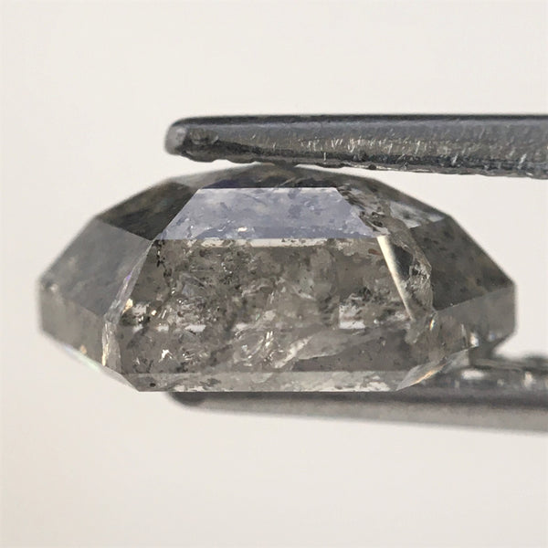 1.94 Ct Natural loose diamond Hexagon Shape Salt and Pepper, 8.68 mm x 6.47 mm x 3.54 mm Hexagonal shape natural diamond, SJ76-13