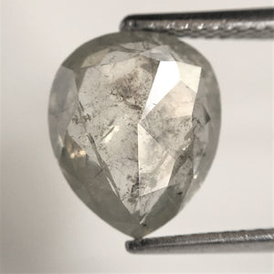 3.19 Ct Pear Shape natural loose diamond, salt and pepper diamond, 10.52 mm x 8.88 mm x 3.88 mm Full-cut pear shape natural diamond SJ76-20