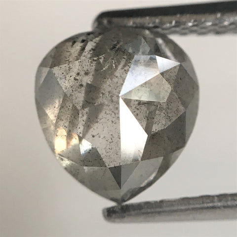 1.75 Ct Pear Shape natural loose diamond, salt and pepper diamond, 7.26 mm x 6.79 mm x 4.01 mm Full-cut pear shape natural diamond SJ76-27