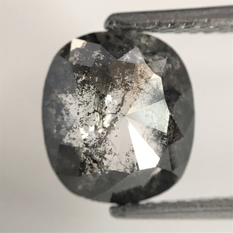2.03 Ct Natural loose diamond Oval Shape Salt and Pepper, 9.11 mm x 8.11 mm x 2.99 mm Rose-Cut Oval shape natural diamond, SJ76-32