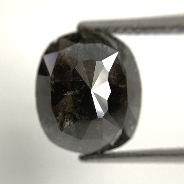 4.38 Ct Natural loose diamond Oval Shape Salt and Pepper, 10.87 x 9.42 x 4.57 mm Rose-Cut Oval shape natural loose diamond SJ87-33