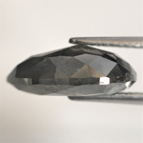 6.00 Ct Pear Shape natural loose diamond, salt and pepper diamond, 14.13 mm x 9.65 mm x 5.33 mm Full-cut pear shape natural diamond SJ76-64