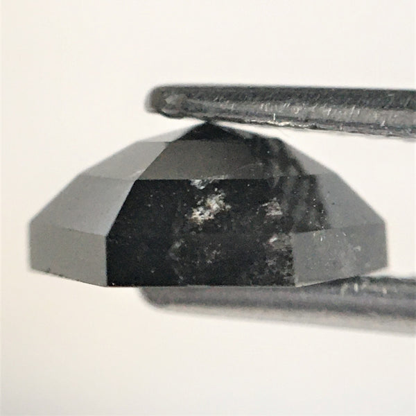 1.38 Ct Natural loose diamond Hexagon Shape Salt and Pepper, 7.78 mm x 6.66 mm x 3.18 mm Hexagonal shape natural diamond, SJ76-85