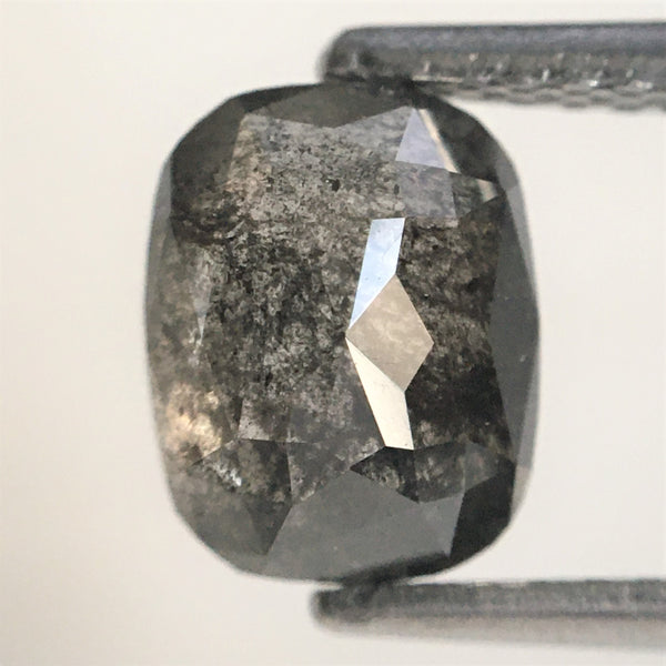 1.68 Ct Natural loose diamond Oval Shape Salt and Pepper, 7.42 mm x 5.95 mm x 3.60 mm Full Rose-Cut Oval shape natural diamond, SJ76-86