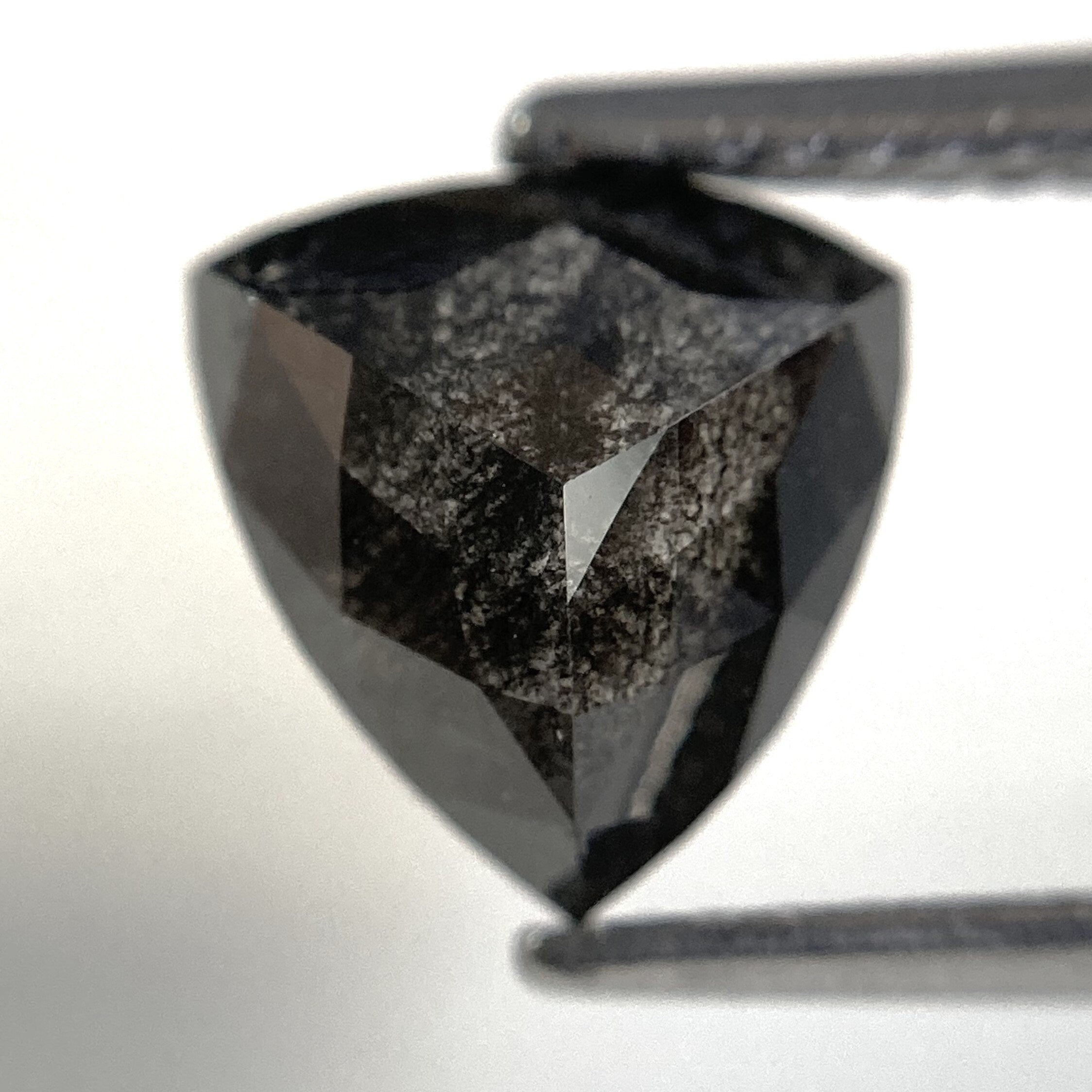 1.64 Ct Triangle Shape Salt and Pepper Natural Loose Diamond 