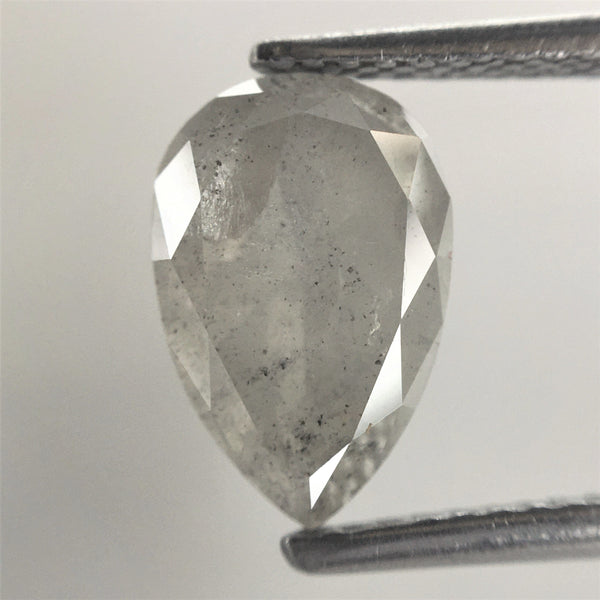 2.54 Ct Natural loose diamond Pear Shape Gray color, 9.96 mm x 6.59 mm x 4.84 mm Full Rose-Cut Pear shape natural diamond, SJ76-116