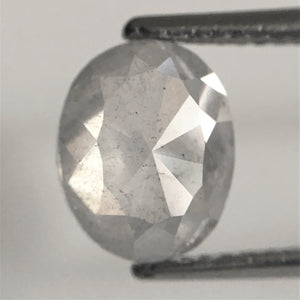 2.10 Ct Natural loose diamond Oval Shape Gray color, 8.70 mm x 6.98 mm x 3.70 mm Full Rose-Cut Oval shape natural diamond, SJ76-117