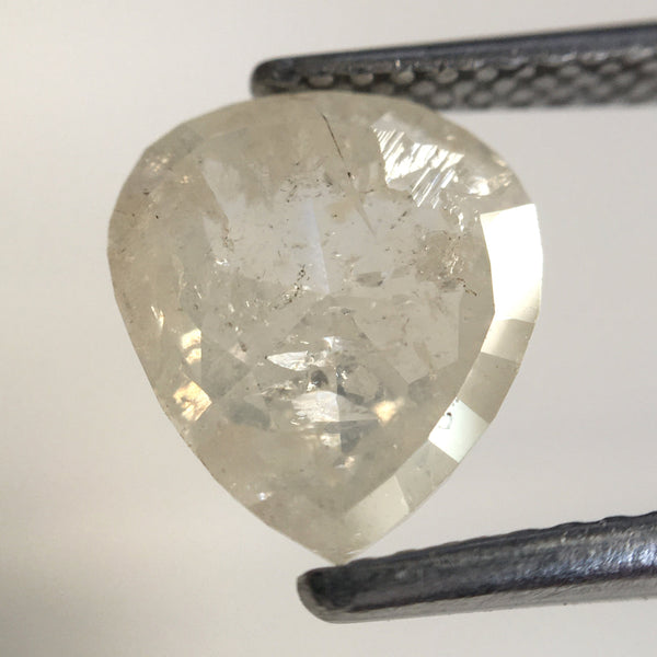 1.96 Ct Pear Shape natural loose diamond, 9.29 mm x 8.13 mm x 3.12 mm Fancy color Rose-cut pear shape natural diamond SJ76-131