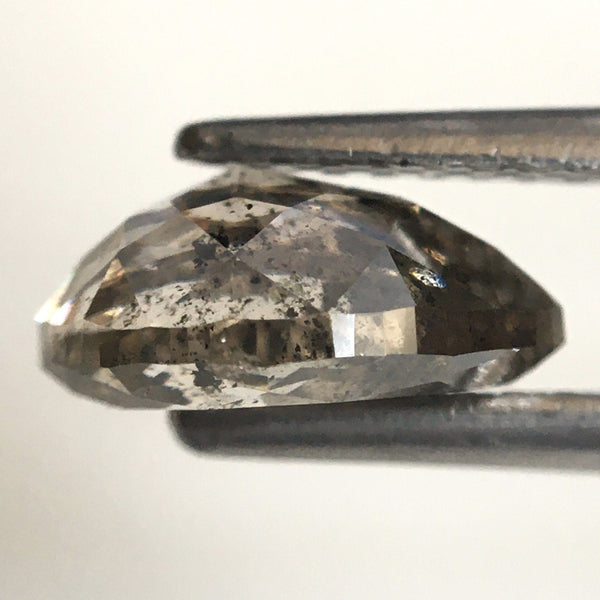 1.65 Ct Pear Shape natural loose diamond, Fancy Brown Color, 8.36 x 6.64 x 3.68 mm Full Rose-cut pear shape natural diamond SJ76-149